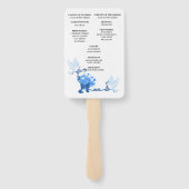 ハトとブルーフラワーズ結婚式 プログラム ハンドファン (裏面)