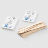 ハトとブルーフラワーズ結婚式 プログラム ハンドファン (組立なし)