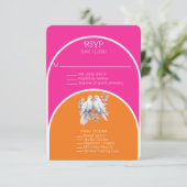 ハトとリングや輪ホットピンクとタンジェリンアーチ (スタンド正面)