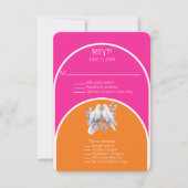 ハトとリングや輪ホットピンクとタンジェリンアーチ (正面)