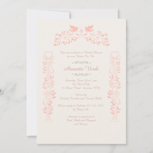 ハトとロマンスの招待状 招待状 (正面)