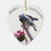 ハトと花の記念日 セラミックオーナメント (右)