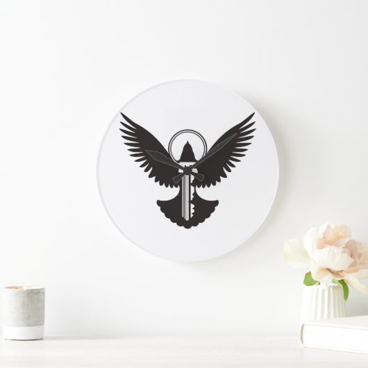 ハトと鍵 ラージ壁時計 (ホーム)