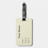 ハトに接吻しているレトロ愛鳥 ラゲッジタグ (裏面縦)