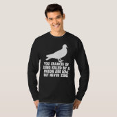 ハトに殺される可能性は低い Tシャツ (正面フル)