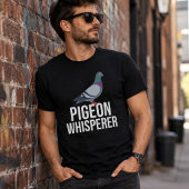 ハトのささやき手 笑 鳥好きの引用 Tシャツ