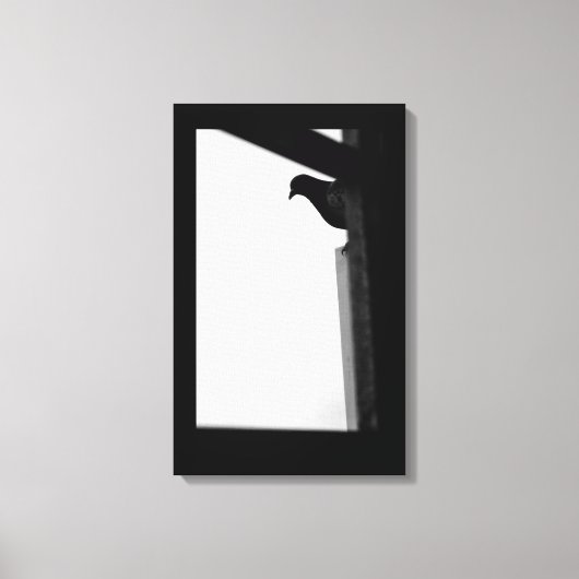 ハトのぞき キャンバスプリント (正面)