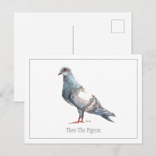 ハトのはがき ポストカード (正面/裏面)