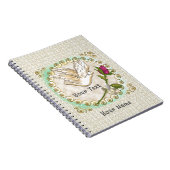 ハトのカスタム結婚式ゲストブック ノートブック (右側)