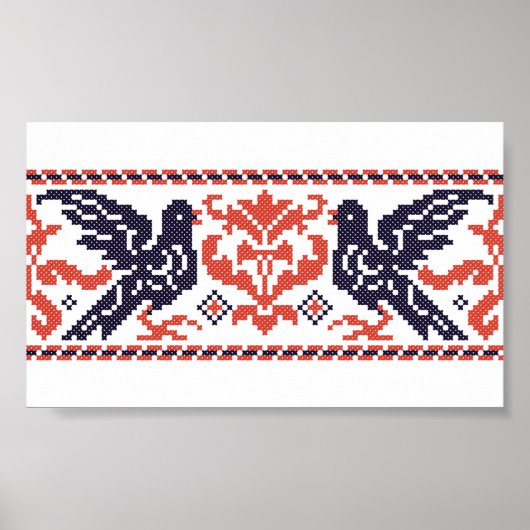 ハトのカップル ポスター (正面)