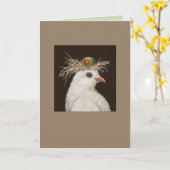 ハトのカードを輝かせる カード (黄色い花)