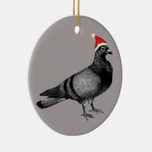 ハトのクリスマスセラミックスツリーの装飾グレー セラミックオーナメント (右)