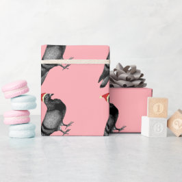 ハトのクリスマスラッピング紙 ラッピングペーパー