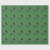 ハトのクリスマスラッピング紙 ラッピングペーパー (フラット)