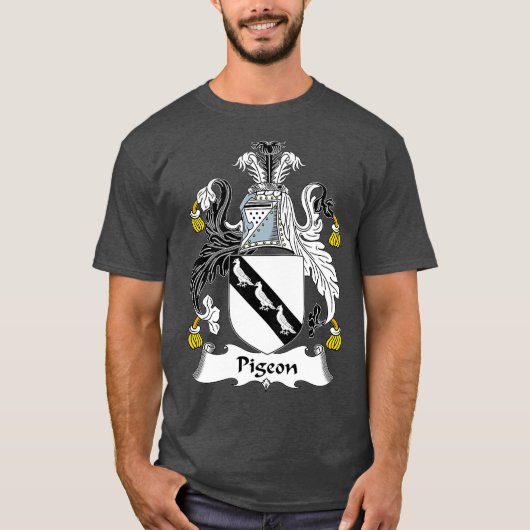 ハトのコート・オブ・アームズ – 家紋シャツ Tシャツ (正面)