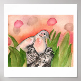 ハトのネスティングポスター ポスター