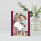 ハトのポストを送る奇妙な男 ポストカード (スタンド正面)