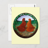 ハトのマフ2 ポストカード (正面/裏面)