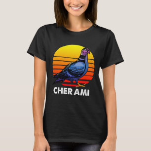 ハトのレトロ、チャー·アミ世界大戦の鳥が平和の鳩に Tシャツ