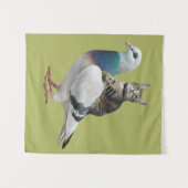 ハトの中の猫 タペストリー (正面(横))