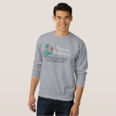 ハトの先生と司書の男の灰色 スウェットシャツ (正面フル)