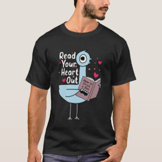 ハトの先生への愛のメッセージ ブックラバー Tシャツ