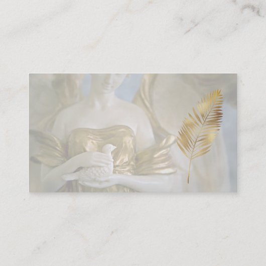 ハトの名刺を持っている天使 名刺 (裏面)