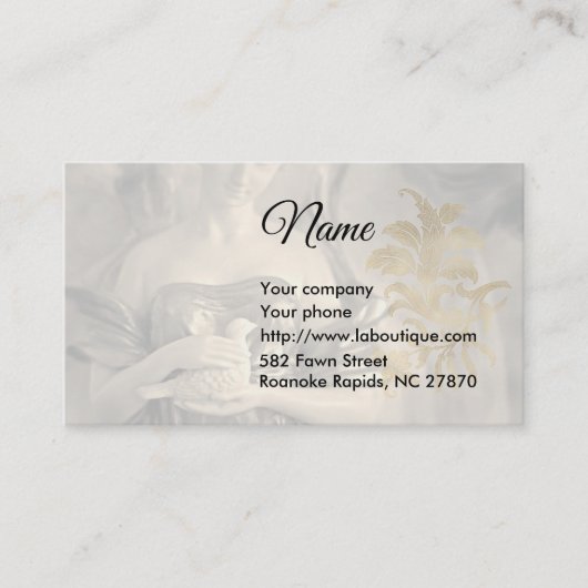 ハトの名刺を持っている天使 名刺 (正面)