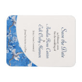 ハトの囁き、日付を保存 マグネット (横)