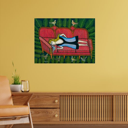 ハトの女の子 | Morris Hirshfield | ポスター (リビング2)