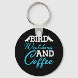 ハトの恋人、バードウォッチングとコーヒー キーホルダー