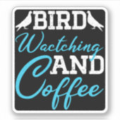 ハトの恋人、バードウォッチングとコーヒー シール (正面)