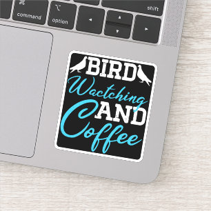 ハトの恋人、バードウォッチングとコーヒー シール