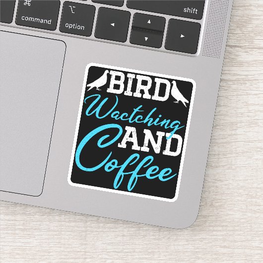 ハトの恋人、バードウォッチングとコーヒー シール (詳細)
