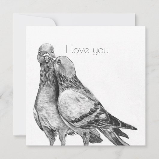 ハトの抱擁 ポストカード (正面)