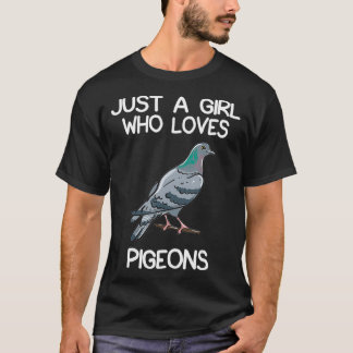 ハトの持ち主の恋人の贈り物を愛しているだけの女の子 Tシャツ