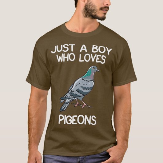 ハトの持ち主の恋人の贈り物を愛しているだけの少年 Tシャツ (正面)