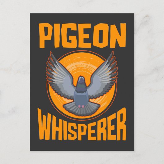 ハトの白鳥観察の鳩の飼い主 ポストカード (正面)