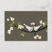 ハトの結婚式招待状/封入物/手作り エンクロージャーカード (裏面)