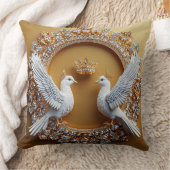 ハトの結婚式 クッション (ブランケット)