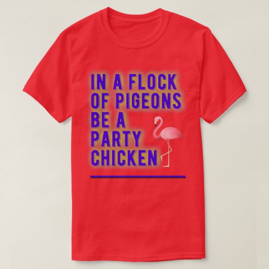 ハトの群れではパーティー Tシャツ (デザイン正面)