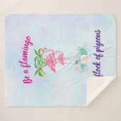 ハトの群れのフラミンゴになる シェルパブランケット (正面(横))