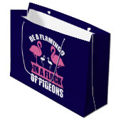 ハトの群れのフラミンゴになる–18716 ラージペーパーバッグ (正面アングル)