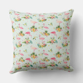 ハトの群れの中でフラミンゴ引用文である クッション (裏面)