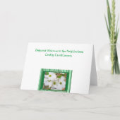 ハトの花が近所のカードにようこそ カード (裏面)