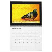 ハトの芸術 カレンダー (2月 2026)