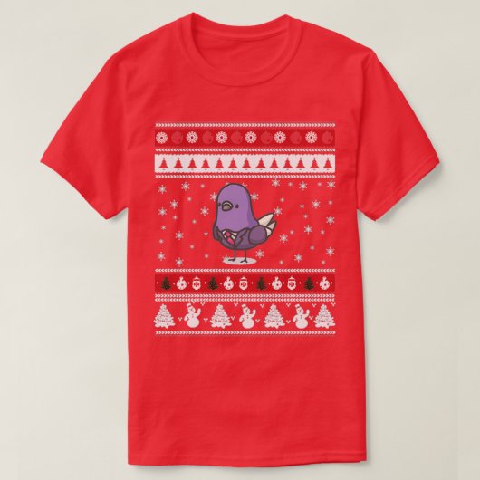 ハトの醜いクリスマス1 Tシャツ (デザイン正面)