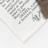 ハトの頭の猫 フリースブランケット (角)