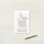 ハトの頭の猫 ポストイット (デスク上)