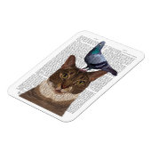 ハトの頭の猫 マグネット (左側)
